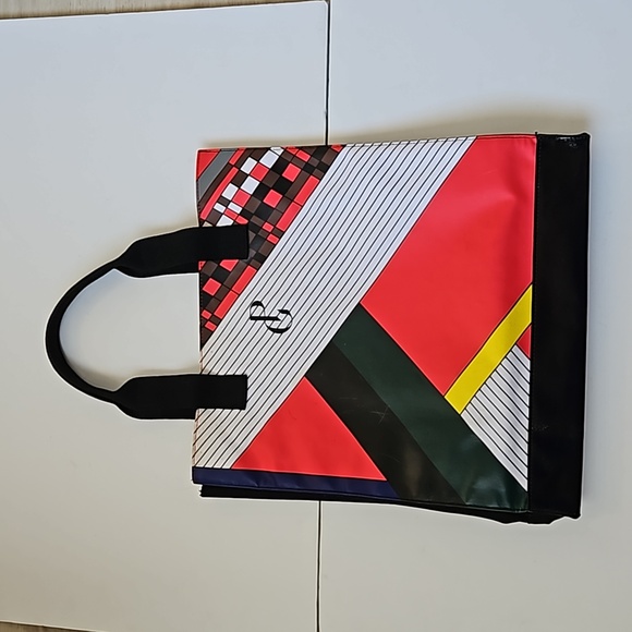 Prabal Gurung Tote Bag Michelle Obama Collab Color Block Red Black White Green - Picture 9 of 17
